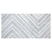 Chevron Gris | Carrara Claro Light - Carrara Scuro Select | Art of Deco Marble Mosaic Tile