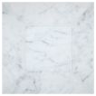 Delano Solid tile pattern in honed Carrara marble.