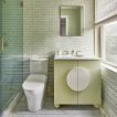 3" x 12" Petite Gris Trapezoid | Carrara Claro Light - Carrara Scuro Select | Art of Deco Marble Mosaic Tile