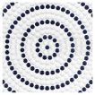 Rodeo glass mosaic pattern in White & Navy Blue color with a gloss finish.