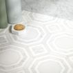Geoluxe Waterjet | Thassos - Iceland White - Carrara - Polished | Unique Mosaic Tile - Marble