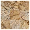 Nine 12" x 12" tiles of the Earth Storm Brown polished marble.