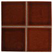 3" x 3" ceramic field tile in Amber color with a gloss finish.