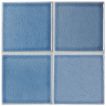 3" x 3" ceramic field tile in Azure color with a gloss finish.