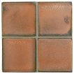 3" x 3" ceramic field tile in Copper Flash color with a Metallic finish.