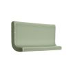 2" x 6" Cover Base ceramic molding in White Celadon with a gloss finish.
