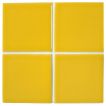 3" x 3" ceramic field tile in Lemon color with a gloss finish.