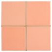 3" x 3" ceramic field tile in Peach color with a matte finish.