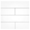 3" x 12" Ultra Flat ceramic Subway Tile in a glossy White color, with BlackGrout.