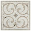 12" Alexander Deco mosaic tile using various marble colors.