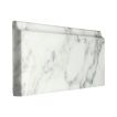 5" x 12" base molding in polished Calacatta marble. 