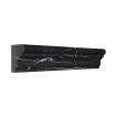 1-3/4" x 12" chair rail molding in honed nero marquina marble.