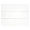 3" x 6" ceramic subway tile in White with a Satin matte finish.