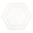 8" Hanson Hexagon porcelain tile in Balsa color with a white background