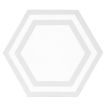 8" Hanson Hexagon porcelain tile in Light Grey color with a white background