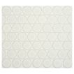 3/4" porcelain penny round mosaic tile in gloss finished Angelica White color.