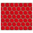 3/4" porcelain penny round mosaic tile in gloss finished Kasbah Red color.
