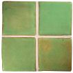 3" Square ceramic tile in Apple Green color with a gloss finish.