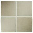 3" Square ceramic tile in Bone color with a gloss finish.