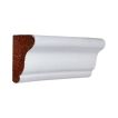 6" Glazed Chair Rail #4 ceramic trim in Bruce White color with a gloss finish.