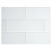 3" x 9" glass subway tile in Cambas color with a natural finish.