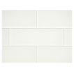 3" x 9" glass subway tile in Collon color with a silk finish.