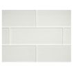 3" x 9" glass subway tile in Hison color with a silk finish.