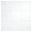 4-3/4" Square ceramic Zellige tile in Blanco Light with a gloss finish.