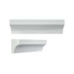 Front and angled view of the Vermeere Ceramics Pedestal Cap molding in Light Ocean Breeze Gloss.
