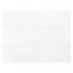 Vermeere 3" x 6" ceramic subway tile in True White with a gloss finish.