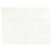 Vermeere 3" x 6" ceramic subway tile in True White with a matte finish.