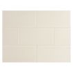 Vermeere 3" x 6" ceramic subway tile in Stone with a matte finish.