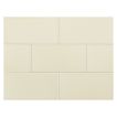 Vermeere 3" x 6" ceramic subway tile in Antique Satin with a crackle finish.