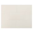 Vermeere 3" x 6" ceramic subway tile in Sheer Natural with a crackle finish.