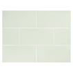 Vermeere 3" x 6" ceramic subway tile in Lime Juice with a gloss finish.