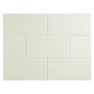 Vermeere 3" x 6" ceramic subway tile in Serene Green with a matte finish.