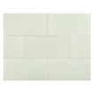 Vermeere 3" x 6" ceramic subway tile in Lime Juice with a crackle finish.