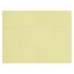 Vermeere 3" x 6" ceramic subway tile in Yellow with a matte finish.